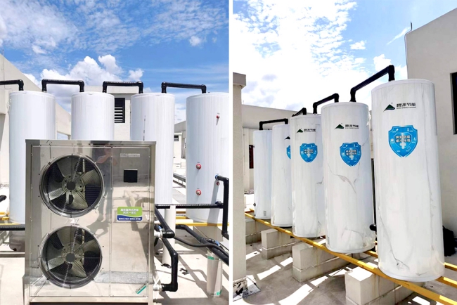 派出所热水系统用碧涞直热闭式承压热泵热水机，大家都说好